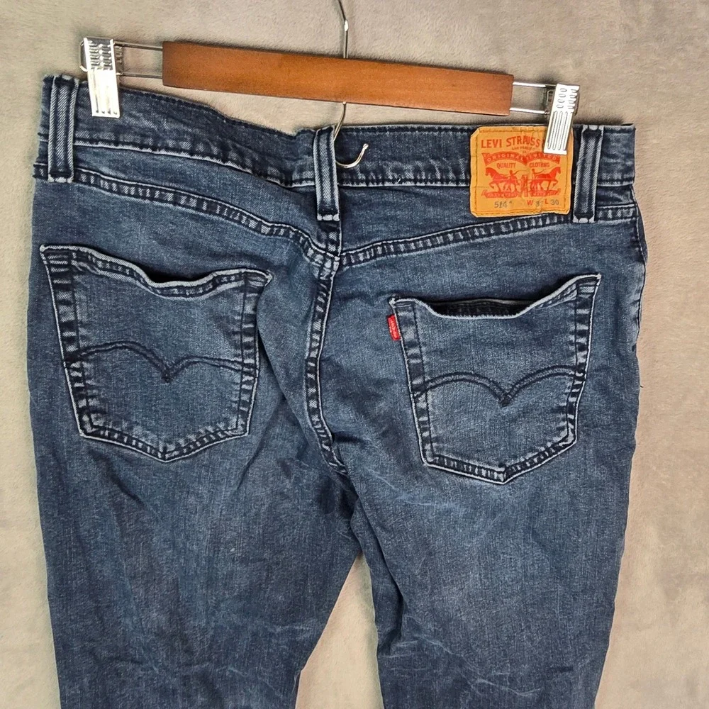 Levis 502 Regular Taper Mens Blue Jeans Dark Wash‎ 33x30 Stretch Denim 540196